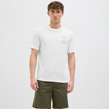 Jack & Jones Jack&jones One Color Summer Erkek Beyaz Yuvarlak Yaka Tişört