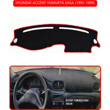 Hyundai Accent Yumurta Kasa 1993-1999TORPİDO Koruma Halısı Kırmızı Kenar