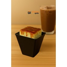 Plastik Mini Kap Siyah 120 cc Pasta Tatlı Magnolia Trileçe Profiterol Tiramisu Supangle - 25 Adet