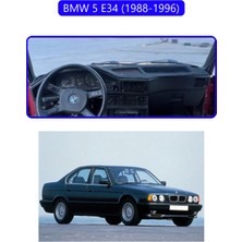 Bmw 5 E34 1988-1996TORPİDO Koruma Halısı Mavi Kenar