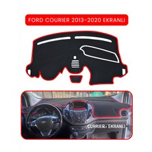 Ford Courier 2013-2020 Ekranlıtorpido Koruma Halısı Kırmızı Kenar