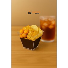 Plastik Mini Kap Şeffaf 120 cc Pasta Tatlı Trileçe Profiterol Tiramisu Supangle - 25 Adet