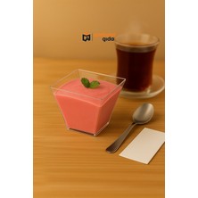 Plastik Mini Kap Şeffaf 120 cc Pasta Tatlı Trileçe Profiterol Tiramisu Supangle - 25 Adet