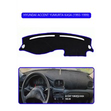 Hyundai Accent Yumurta Kasa 1993-1999TORPİDO Koruma Halısı Mavi Kenar