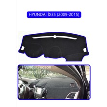 Hyundai İX35 2009-2015TORPİDO Koruma Halısı Mavi Kenar