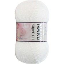 Nako 5 Adet Süper Inci El Örgü İpi 208 Beyaz