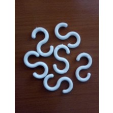 Plastik "s" Kanca 100 Adet Beyaz