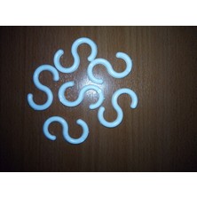 Plastik "s" Kanca 100 Adet Beyaz
