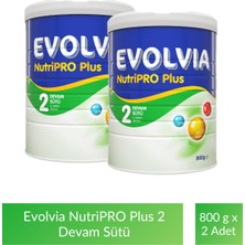 Evolvia NutriPro PLUS 2 Devam Sütü 800 gr x 2 6-9 Ay İçin Sütlü Biberon Maması