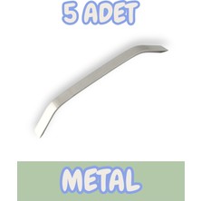 Şahin Alüminyum Metal Lüks Modern Mobilya Çekmece Mutfak Dolabı Kulpu Inox (5 Adet)
