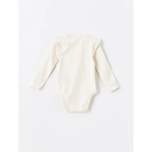 Lcw Baby Bej Bambi Baskılı Kız Bebek Çıtçıtlı Body ve Pantolon 2'li