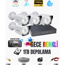 Exitcam 4'lü Ahd Kamera Seti 1080P Fullhd Gece Renkli IP67 + 4ch Dvr + 1tb HDD + 100M Kablo