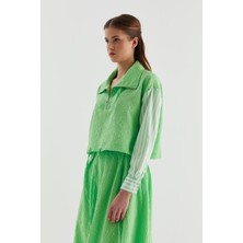 Brokar Crop Tunik Mint