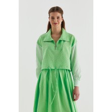 Brokar Crop Tunik Mint
