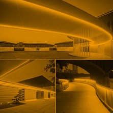 2 Metre Amber Işık Neon Led Şerit Dış Mekan Silikonlu Esnek Dekoratif Aydınlatma 220v Fişli Sb-6509