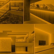 2 Metre Amber Işık Neon Led Şerit Dış Mekan Silikonlu Esnek Dekoratif Aydınlatma 220v Fişli Sb-6509