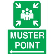 1Beyaz Reklam Muster Point Uyarı Tabelası - 20x30 Alüminyum Kompozit Panel - ED4