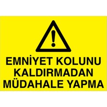 1Beyaz Reklam Emniyet Kolunu... Uyarı Tabelası - 70x100 Alüminyum Kompozit Panel - M71