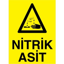 1Beyaz Reklam N.... Asit Uyarı Tabelası - 35x50 Alüminyum Kompozit Panel - KM15