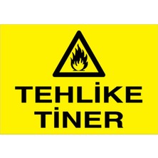 Tehlike Tiner Uyarı Tabelası - 20X30 Alüminyum Kompozit Panel - Yp1