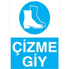1Beyaz Reklam Çizme Giy Uyarı Tabelası - 20x30 Alüminyum Kompozit Panel - AK27