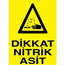 1Beyaz Reklam Dikkat N... Asit Uyarı Tabelası - 70x100 Alüminyum Kompozit Panel - KM14