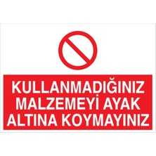 1Beyaz Reklam Aldığın Aleti Yerine Koy Uyarı Tabelası - 20x30 Alüminyum Kompozit Panel - ATM4