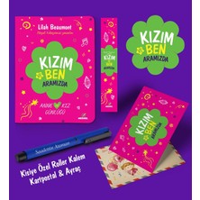 Kızım ve Ben Aramızda Ayraç Kartpostal Kişiye Özel Kalem - Lacivert