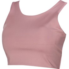 Hummel Yoya Bra Kadın Pembe Bisiklet Yaka Atlet