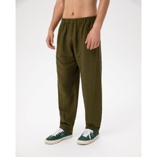 Ayma Active Erkek Keten Görünümlü Cepli Belden Büzgülü ve Lastikli Hafif ve Rahat Easy West Pantolon