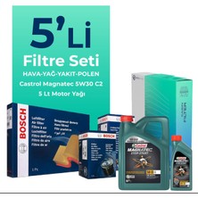 BOSCH Kia Cerato 1.6 Dizel Filtre Bakım Seti Castrol Motor Yağlı (2006-2009) 5 Li