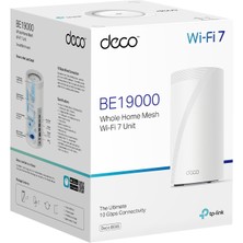 TP-Link Deco BE85 (1-Pack) | Wi-Fi 7 Mesh Sistemi | BE19000 Mbps | Fiber Uyumlu | Üç Bant | AI-Roaming | 10 Gbps Port | 6 GHz | 200 Cihaz | WPA3 | VPN | Mobil Uygulama ile Kolay Kurulum