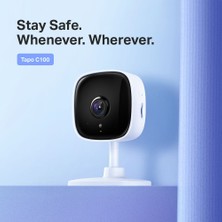 TP-LINK Tapo C100, 1080P Full HD İç Mekan Wi-Fi Güvenlik Kamerası, Hareket Tespit ve Takibi,  9m Gece Görüşü, Çift Yönlü Sesli İletişim, Sesli Alarm, Bulut/Yerel Depolama