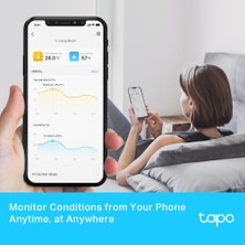 TP-LINK Tapo T315, Akıllı Sıcaklık ve Nem Monitörü, Ücretsiz Veri Depolama, LCD Ekran, Gerçek Zamanlı Bildirimler, Pil Dahildir, Alexa ve Google Home ile Çalışır, Tapo Hub Gereklidir Ayrıca Satılır