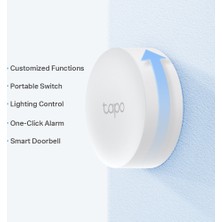 TP-Link Tapo S200B | Akıllı Buton | Özelleştirilebilir Eylemler | Tek Tıklamayla Alarm | Uzun Ömürlü Pil | Akıllı Kontrol | Kolay Kurulum | Tapo Hub Gereklidir