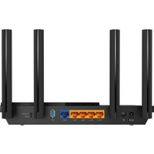 TP-Link Archer AX55 | Dual Band Wi-Fi 6 Router | Fiber Destekli | AX3000 Mbps | 4× Gigabit LAN Port | WPA3 | 1× USB 3.0 Port | Oyun için İdeal | Xbox/PS4/8K Steam