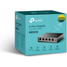 TP-Link TL-SG105E 5 Port 10-100-1000 Mbps Easy Smart Switch Çelik Kasa