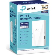 TP-Link RE500X | Wi-Fi 6 Menzil Genişletici | AX1500 Mbps | Dual Band | 1 Gigabit Port | EasyMesh Destekli | Access Point Modu | Kolay Kurulum | Tüm Modem ve Router Modelleri ile Uyumludur