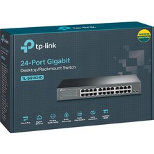Tp-Link TL-SG1024D 24 Port 10-100-1000 Mbps Switch Çelik Kasa Rack Mount