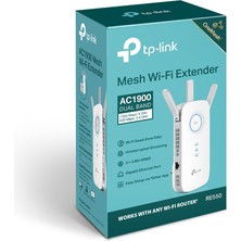 TP-Link RE550 | Wi-Fi 5 Menzil Genişletici | AC1900 Mbps | 1 Gigabit Port | Access Point Modu | Dual Band | Tüm Modem ve Router Modelleri ile Uyumludur