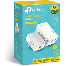 TP-Link TL-WPA4220 KIT | Powerline Adaptör Seti | AV600 + N300 Mbps | Ethernet Port | Stabil Bağlantı | Kolay Kurulum | Tak ve Çalıştır | Tüm Modem ve Router Modelleri ile Uyumludur