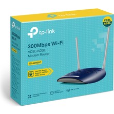 TP-Link TD-W9960 | WiFi 4 VDSL/ADSL Modem Router | 2 Harici Anten | 300 Mbps | 4 Ethernet Portu | Kolay Kurulum | Dual Band Desteği | Tüm ISS’lerle Uyumludur