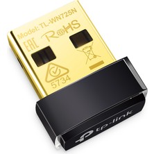 TP-Link TL-WN725N | Kablosuz N Nano USB Adaptör | 150 Mbps | Mini Tasarım | Gelişmiş Güvenlik | Windows | Mac & Linux Uyumlu