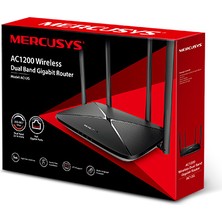 Mercusys AC12G | AC1300 Mbps Dual-Band Wi-Fi 5 Router | Gigabit Port | Fiber Uyumlu | Akıllı Bağlantı | MU-MIMO | Beamforming | WPA3 | Kolay Kurulum | Mobil Uygulama