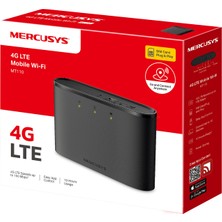 Mercusys MT110 | 4G LTE Mobil Wi-Fi Modem | 150 Mbps Hız | 10 Cihaza Kadar Bağlantı | 2200 mAh Batarya | SIM Kart Tak ve Kullan | Mobil Uygulama Desteği