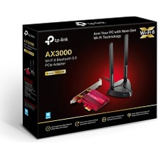 TP-Link Archer TX3000E | Wi-Fi 6 & Bluetooth 5.0 PCIe Adaptör | AX3000 Mbps | Intel Chipset | WPA3 Güvenlik | Mıknatıslı Antenler | Düşük Gecikme | Geniş Kapsama