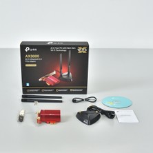 TP-Link Archer TX3000E | Wi-Fi 6 & Bluetooth 5.0 PCIe Adaptör | AX3000 Mbps | Intel Chipset | WPA3 Güvenlik | Mıknatıslı Antenler | Düşük Gecikme | Geniş Kapsama