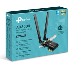 TP-Link Archer TX55E | Wi-Fi 6 & Bluetooth 5.2 PCIe Adaptör | AX3000 Mbps | Intel Yonga Seti | İki Anten & Özel Soğutucu | 1024-QAM | Ultra Düşük Gecikme | Windows 10/11 Uyumlu