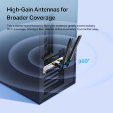 TP-Link Archer TX55E | Wi-Fi 6 & Bluetooth 5.2 PCIe Adaptör | AX3000 Mbps | Intel Yonga Seti | İki Anten & Özel Soğutucu | 1024-QAM | Ultra Düşük Gecikme | Windows 10/11 Uyumlu