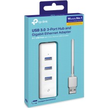 TP-Link UE330 | USB 3.0 Hub & Gigabit Ethernet Adaptör | 3x USB 3.0 Portu | 1000 Mbps Ağ Bağlantısı | Tak ve Çalıştır | Kompakt Tasarım | Gelişmiş Stabilite & Uyumluluk